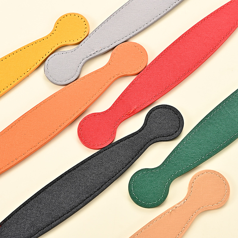 in stock PU leather handle gift box leather handle luggage accessories festival moon cake packaging box handle wholesale