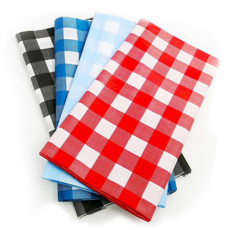 Disposable Tablecloth Peva Square Plaid Tablecloth Degradable Waterproof Tablecloth Party Tablecloth Pure Color Pe Round Tablecloth