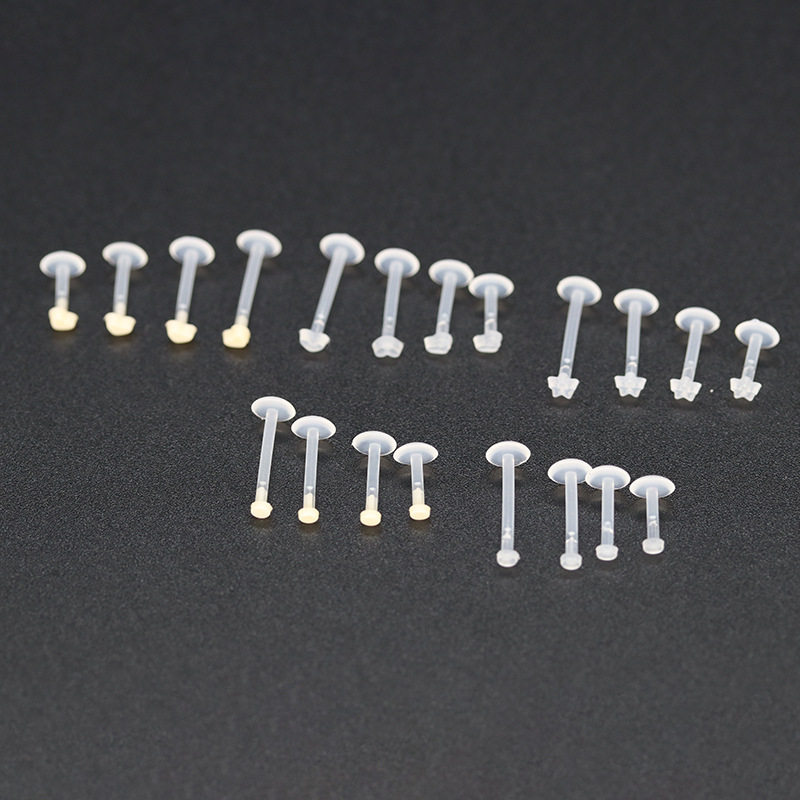 Transparent Invisible Lip Acrylic Lip Studs Straight Bar Piercing Jewelry Soft Bar Wholesale Eyebrow Studs