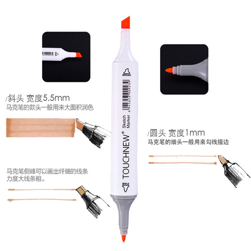 Cross-Border single optional marker pen TOUCH NEW animation student oil pen set color pen