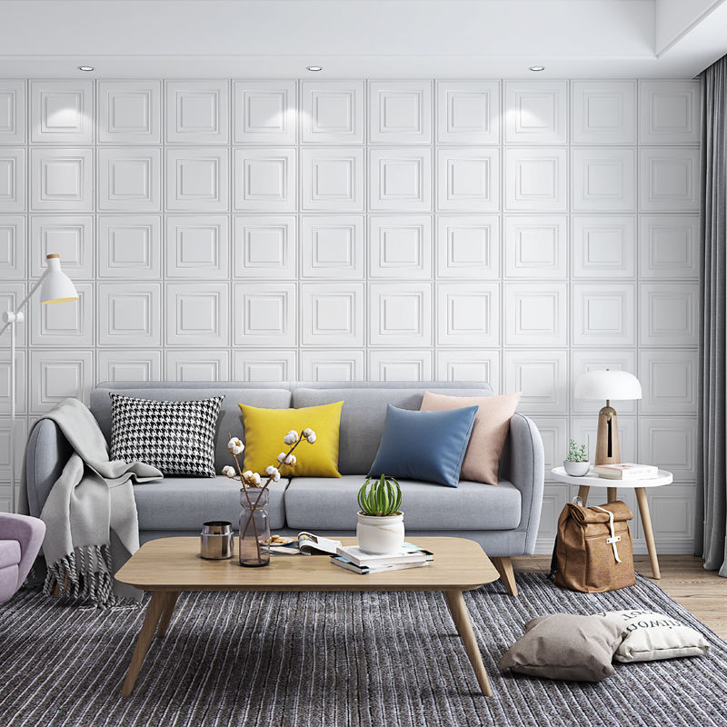 99 Cross-border Thickened Background Wall Stickers 3D Wall Stickers Self-adhesive Wallpaper Foam Ceiling Ceiling Wallpaper