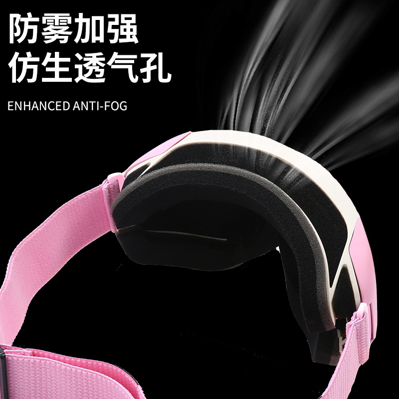 25 Years New Ski Glasses Equipment Cylindrical Goggles Snap-On Myopia Glasses Double-Layer Anti-Fog/Hx33