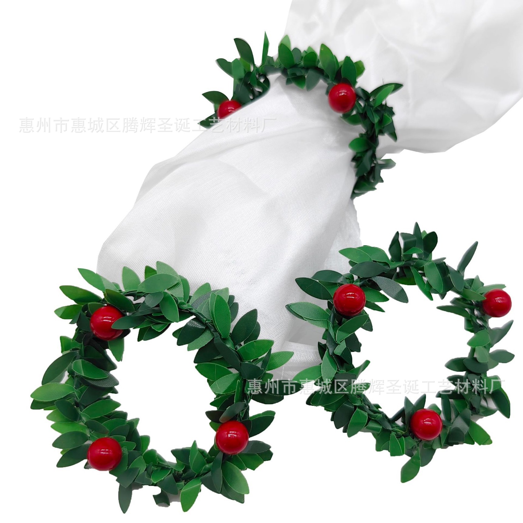 Hand-wrapped Circle 6cm Christmas Wreath Rattan Circle Christmas Tree Pendant Mini Small Garland pvc Wire Small Rattan Circle