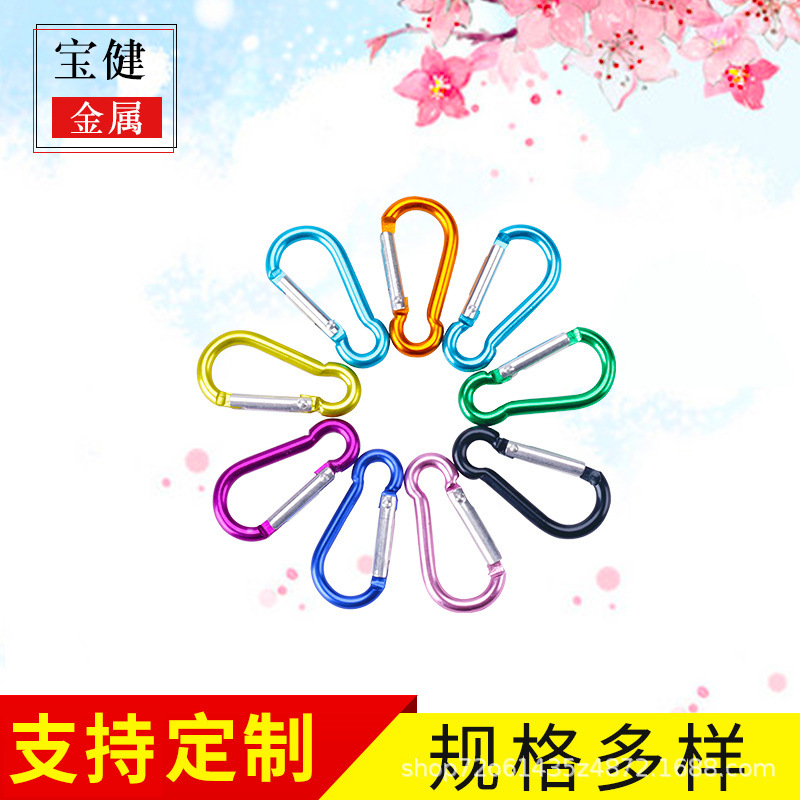 Карабин грушевидной формы No. 5, для уличного рюкзака, цветной, из алюминиевого сплава, оптом