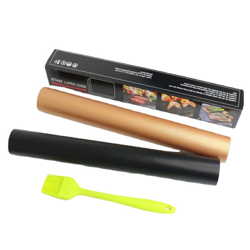 Factory picnic BBQ barbecue mat high temperature resistant Teflon barbecue mat baking plate mat easy to clean non-stick