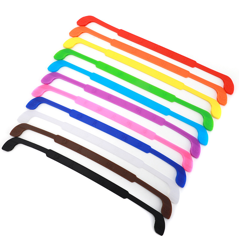 Children's Glasses Anti-Slip Silicone Rope Glasses Double-Hole Silicone Strap Anti-Slip Ear Hooks Anti-Slip Eye Rope Wholesale