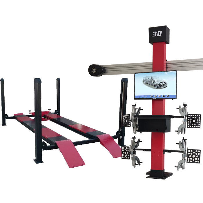 Car 3D Four-Wheel Alignment Equipment Full Set Four-Column Underground Large Shear Lift Wholesale Tire Shop
