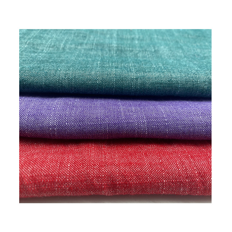 Two-color bamboo linen linen Ramie cotton linen imitation linen dress coat top pants clothing fabric