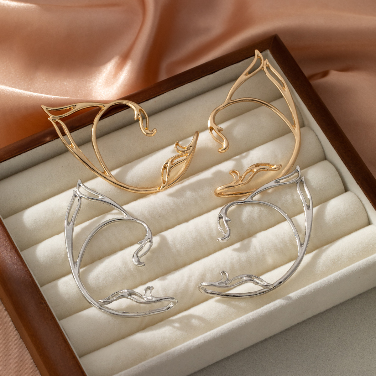 European and American Cross-border Earrings Personalized All-match Simple Elf Ear Hanging Ear Clip Amazon Hot Ear Clip for Women