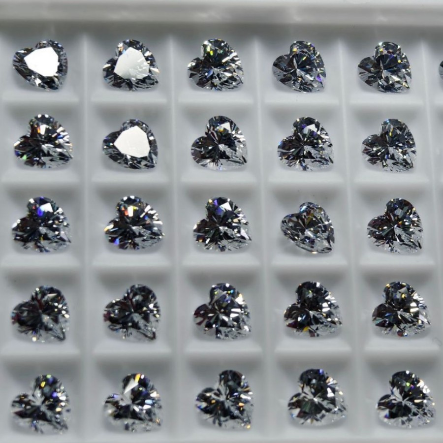 Heart-Shaped Hs Guaitai Material 5Aspg Cut Zircon Cubic Zirconia Loose Stone