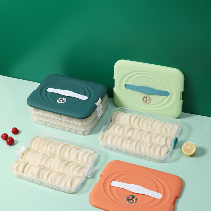 Multi-layer Dumpling Box Household Food-grade Kitchen Storage Box Refrigerator Finishing Artifact Wonton Box Fresh-keeping Quick-frozen Special