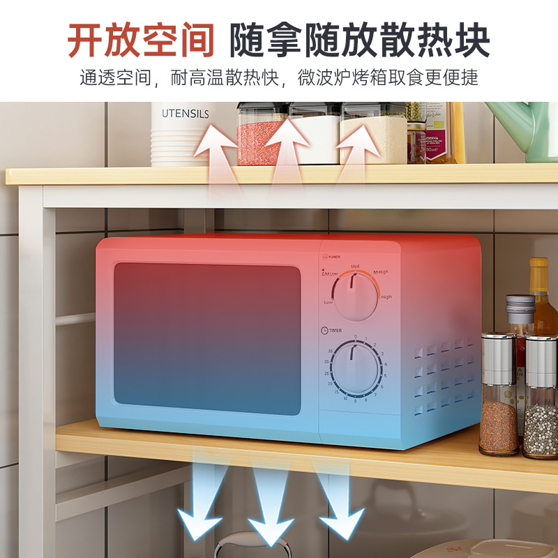 Kitchen multi-functional pot oven microwave oven shelf simple floor multi-layer storage rack household storage rack
