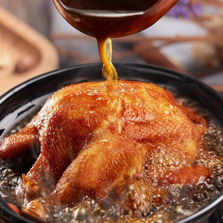 Texas Braised Chicken Manufacturer Direct Delivery Texas Spiced Braised Chicken Paper-Wrapped Whole Chicken 500g Factory Wholesale Paper-Wrapped Chicken