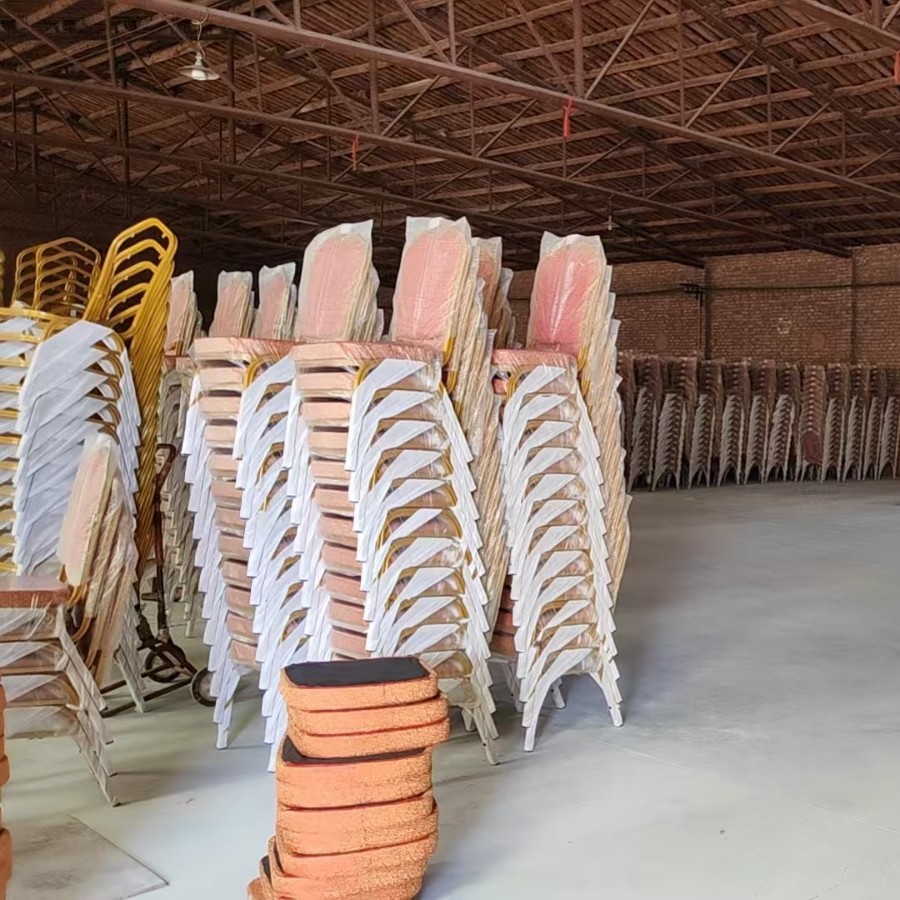 Hotel Chair General Chair Aluminum Alloy Chair Wedding Chair Crown Banquet Chair Wholesale Hotel Iron Dining Chair