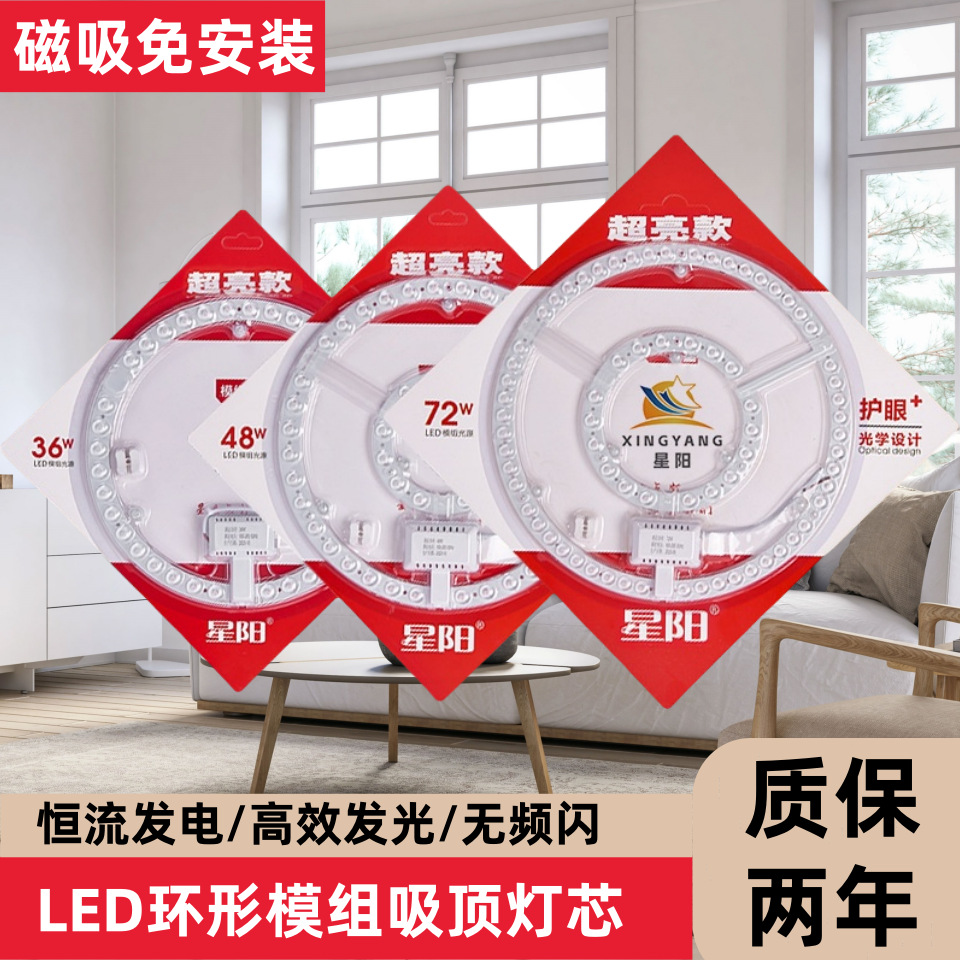 Full spectrum ceiling lamp led replacement core circular magnetic module light source ring highlight ceiling lamp panel l ed lamp