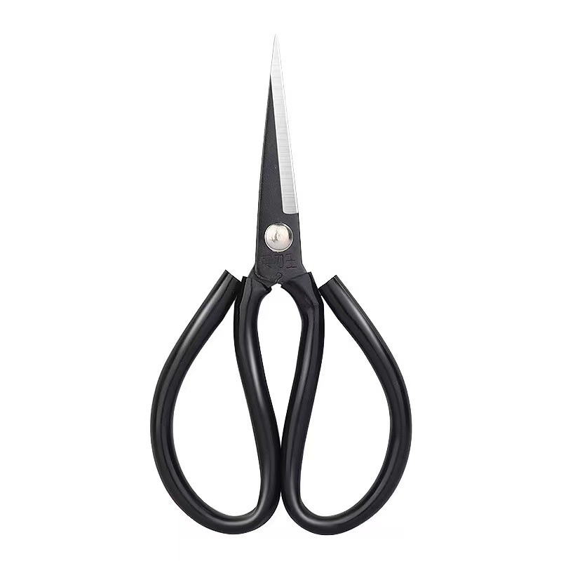 Household Kitchen Knife King Scissors Stainless Steel Multi-function Scissors Black Pointed Paper-cutting Tailor Leather Bone Kitchen Scissors