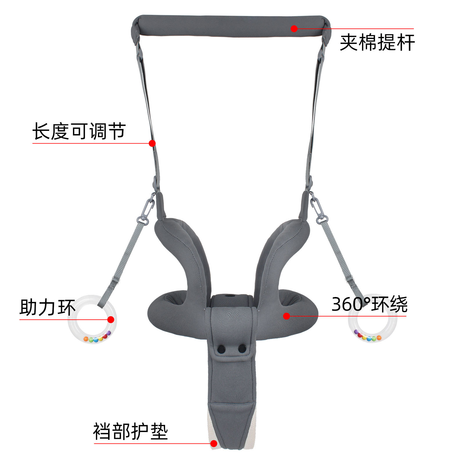 Baby Toddler Belt Anti-Le Baby Children Learn to Walk Standing Anti-fall Artifact Dual-purpose Baby Simple Traction Rope Factory