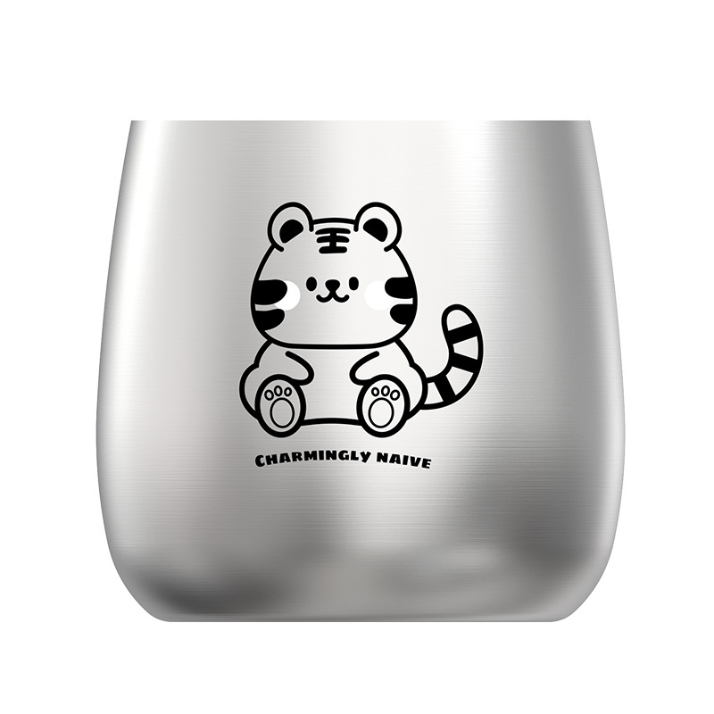 304 stainless steel small Cup children's water Cup household cute double-layer anti-scald Cup Baby Milk Cup wholesale