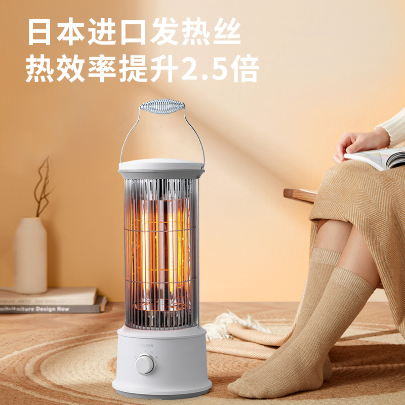 Seeden Birdcage Heater Overheat Protection Wide Angle Electric Heater 1000W High Temperature Resistant Electric Heater Home Heating
