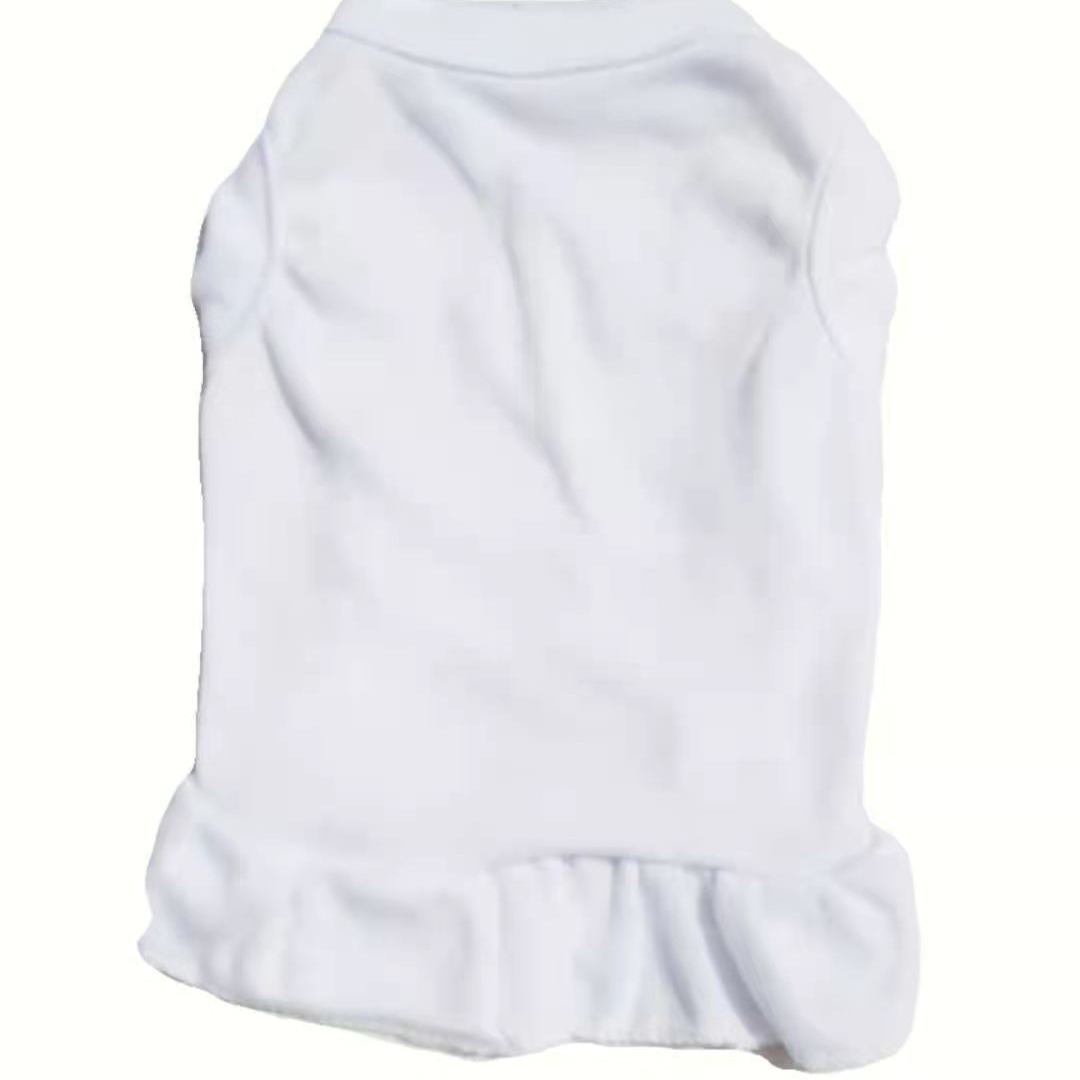 Spring and summer new cat and dog pet clothes solid color ruffled dress Teddy VIP clothing manufacturers direct wholesale