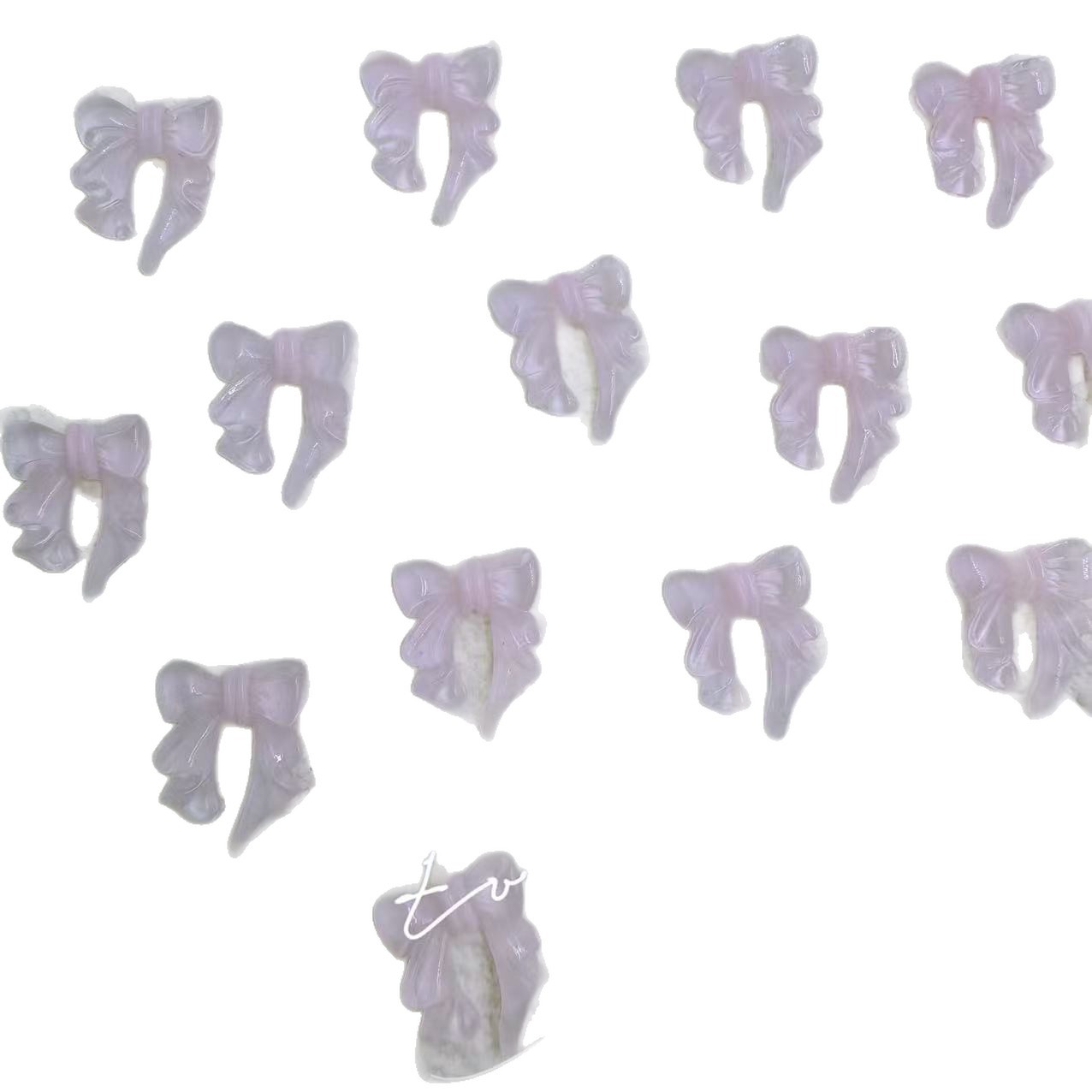 Factory Direct Sales Ice-Clear Bowknot Luminous DIY Hair Accessories Mobile Phone Case Nail Art Accessories Resin Accessories