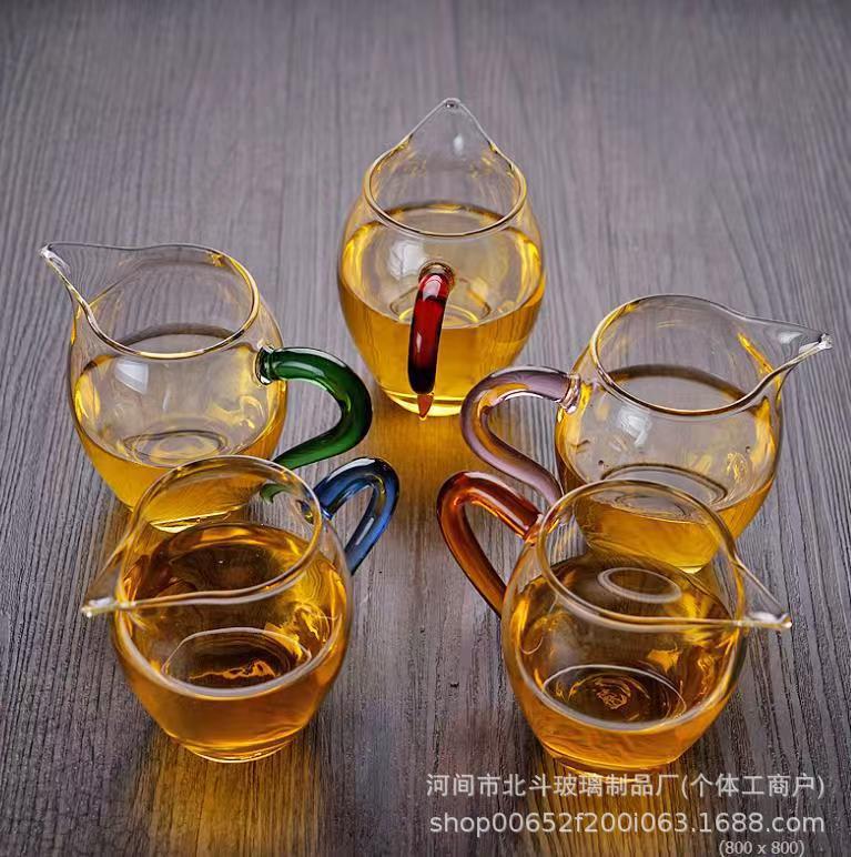 Glass Fair Cup Japanese-Style Eagle-Beak Tea Sea Transparent Glass Tea Dispenser Handmade Small Dehua County Exquisite Fair Cup