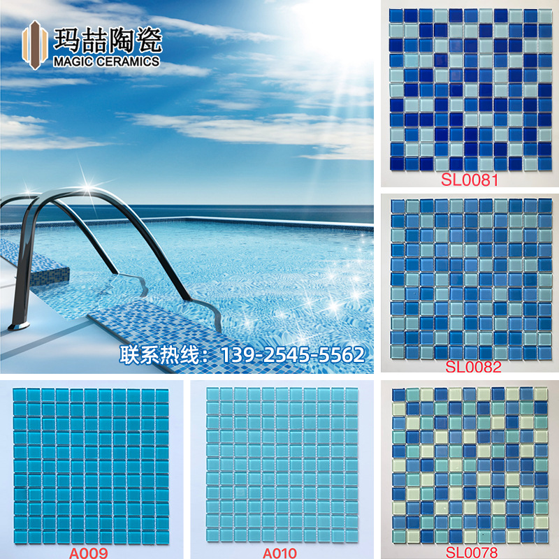Foshan Mori Glass Mosaic Manufacturer Wholesale Bathroom Mosaic Bathroom Decoration Swimming Pool Mosaic Tiles