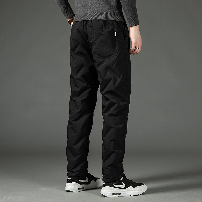 2025 Winter New Men's down Pants Outdoor Lightweight Jogger Cotton Pants Men's Thickened Warm White Duck down Pants