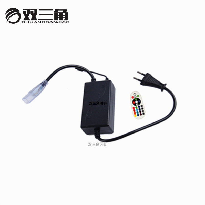 Light strip plug 5050led accessories 5730 soft 2835 patch three-color changing light strip indoor lamp 220V plug