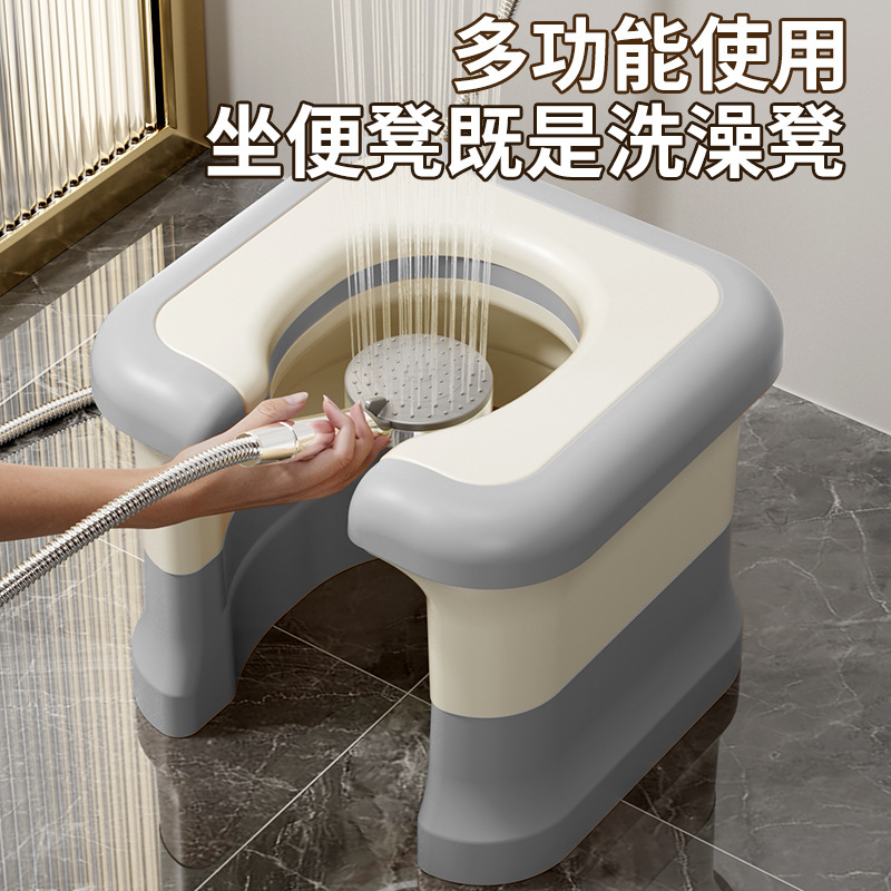 Adult Squatting Toilet Changed to Toilet Chair Household Squatting Toilet Toilet Toilet Sitting Portable Auxiliary Stool for Pregnant Women and Elderly