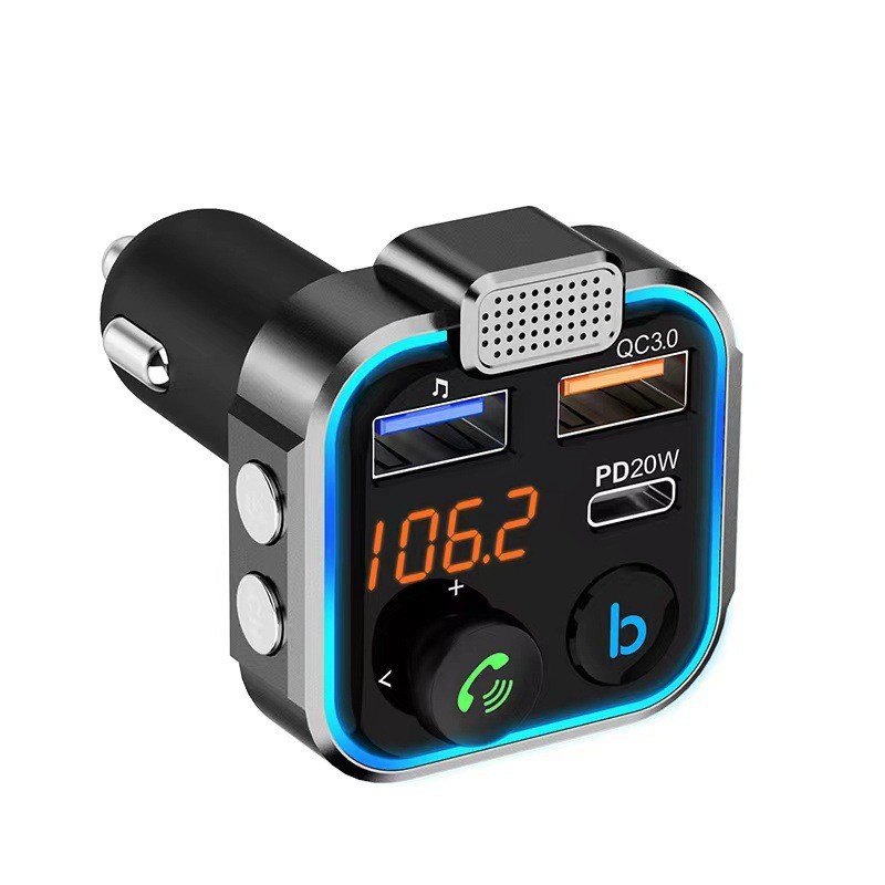 Car Bluetooth MP3 Music Player BT5.0 FM Transmitter PD20W QC3.0 Mobile Phone Charger