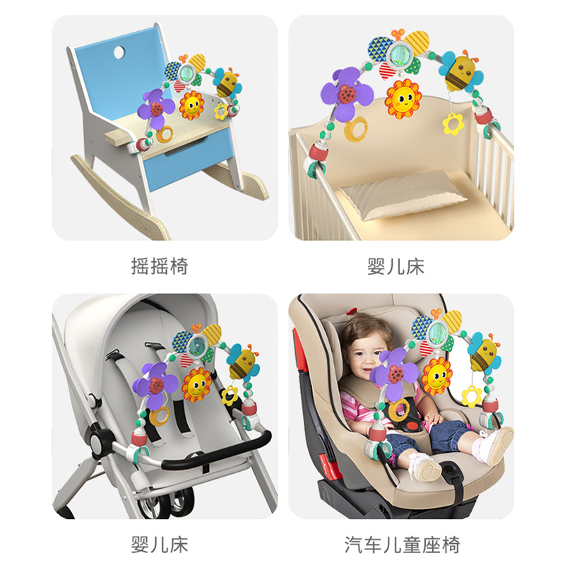 New Crib Bell Toy Hanging 0-1 Years Old Car Seat Bed Hanging Rattle Soothing Baby Stroller Pendant