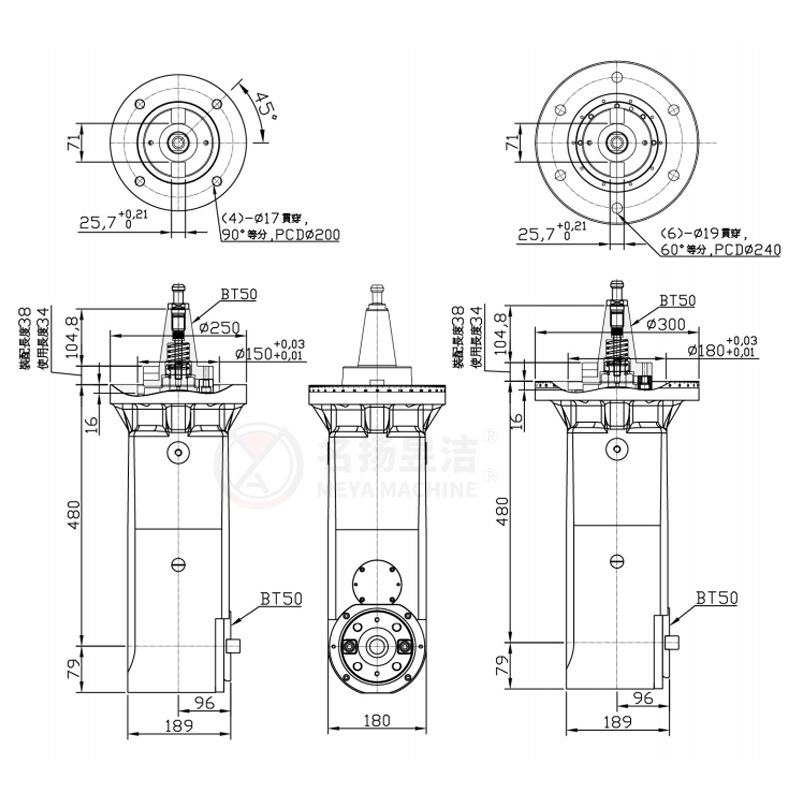 CNC small angle head CNC gantry deep boring and milling head KS-A70 90 ° boring and milling head factory supply