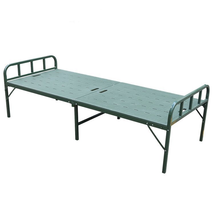 Zhuoheng Civil Affairs Disaster Relief Emergency Bed Green 80% off Injection Molded Single Bed Portable Simple Steel Plastic Bed