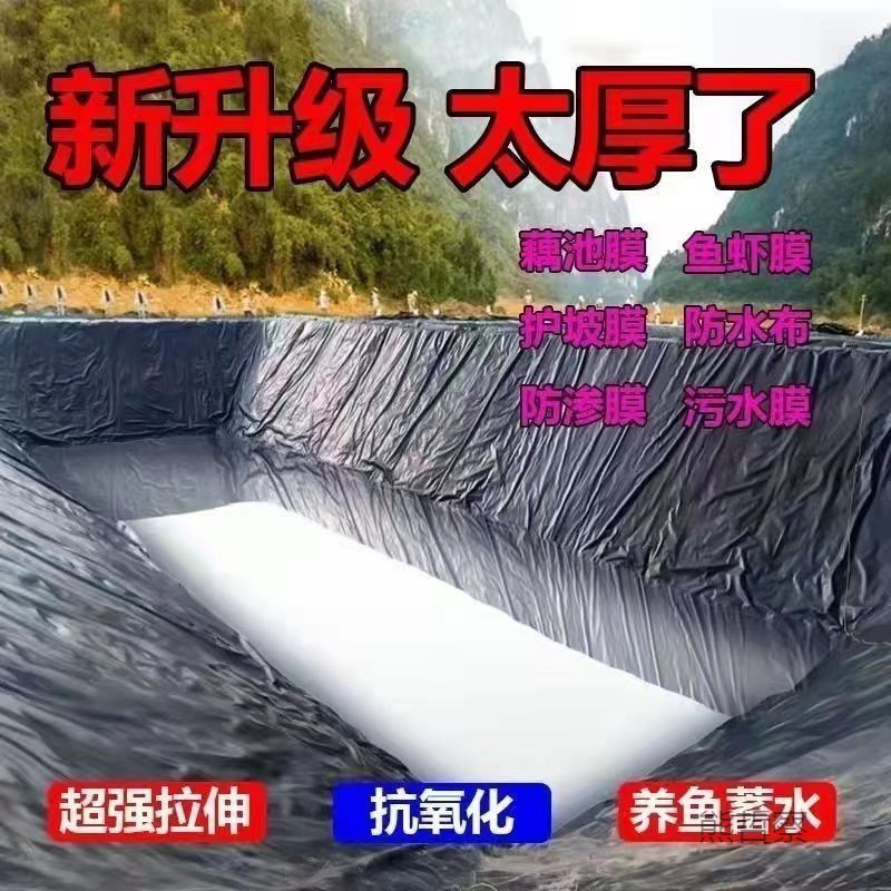 Waterproof Cloth Fish Pond Membrane Black Plastic Film Pond Geomembrane Fish Pond Anti-seepage Membrane Ultra-thick Thickened Fish Pond Extra-thick Leak-proof