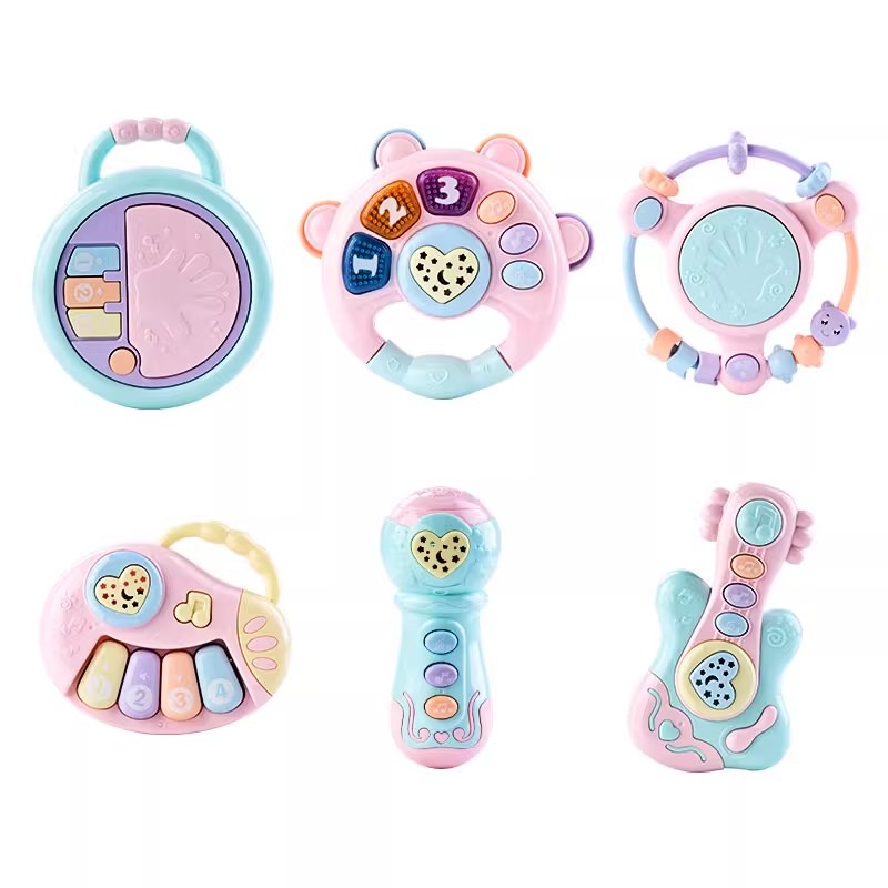 Baby Toys 0 to 3 Months Old 1 Hand Rattle Head up Grasping Training Sand Hammer Newborn Puzzle Early Education Three 6 Baby