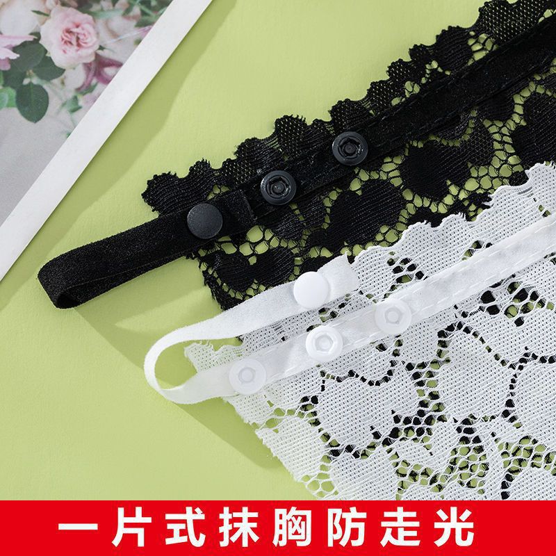 Anti-missing One-piece Tube-length Artifact Chest Lace Women's Traceless Exquisite Short Sexy Strapless Invisible Bra