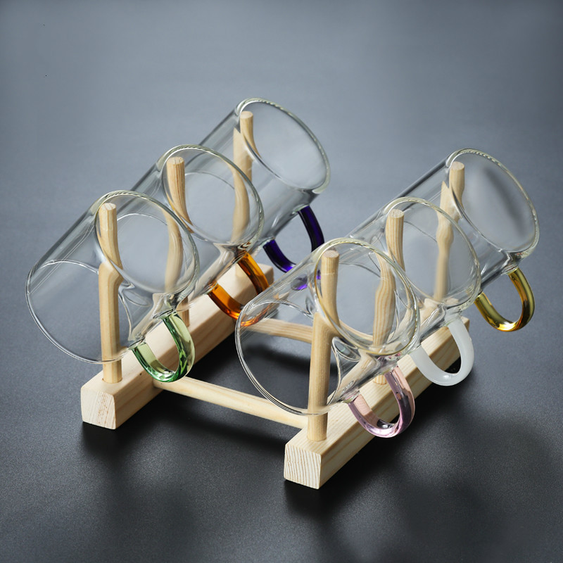 Толстая стеклянная маленькая чайная чаша, прозрачная, мини-чайная чаша