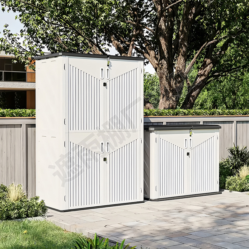 Outdoor Hdpe Storage Cabinet Garden Courtyard Debris Storage Cabinet Cleaning Tool Cabinet Balcony Cleaning Storage Box Wholesale