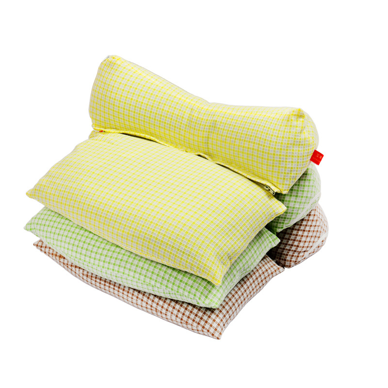 Triangle Pillow Single Buckwheat Shell Pure Cotton Rice Grain Triangle Pillow Anti-Pilling Student Household Combination Detachable Buckwheat