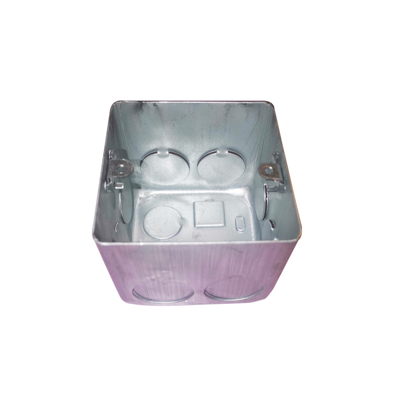 86 Type Metal Junction Box Iron Box for Engineering Embedded Concealed Switch Base Box 86 Type Concealed Box Galvanized Socket