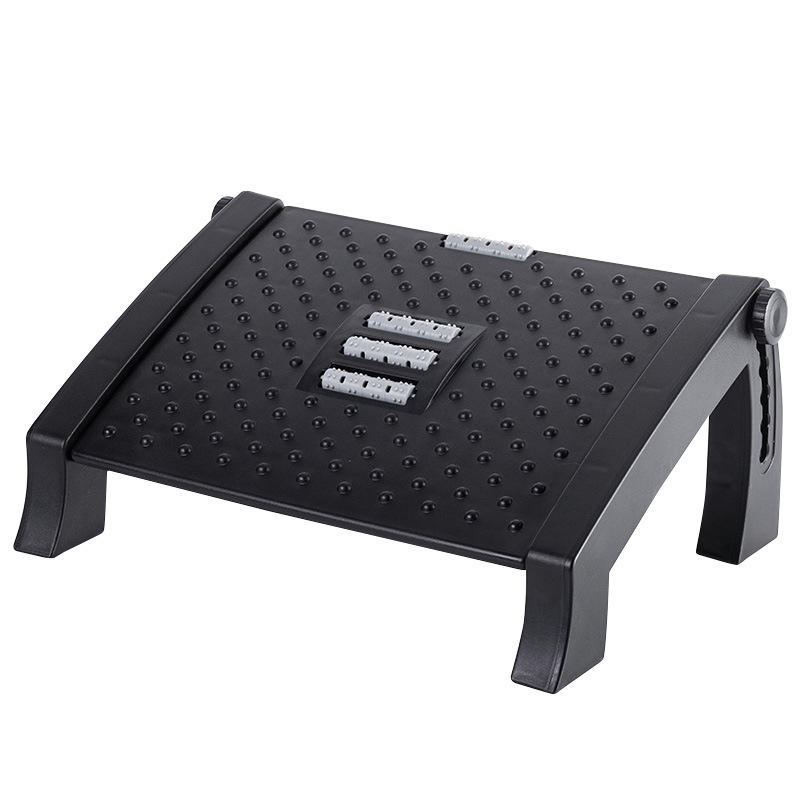 Factory wholesale footrest anti-curling two-leg six-gear adjustable footstool step stool office table pedal