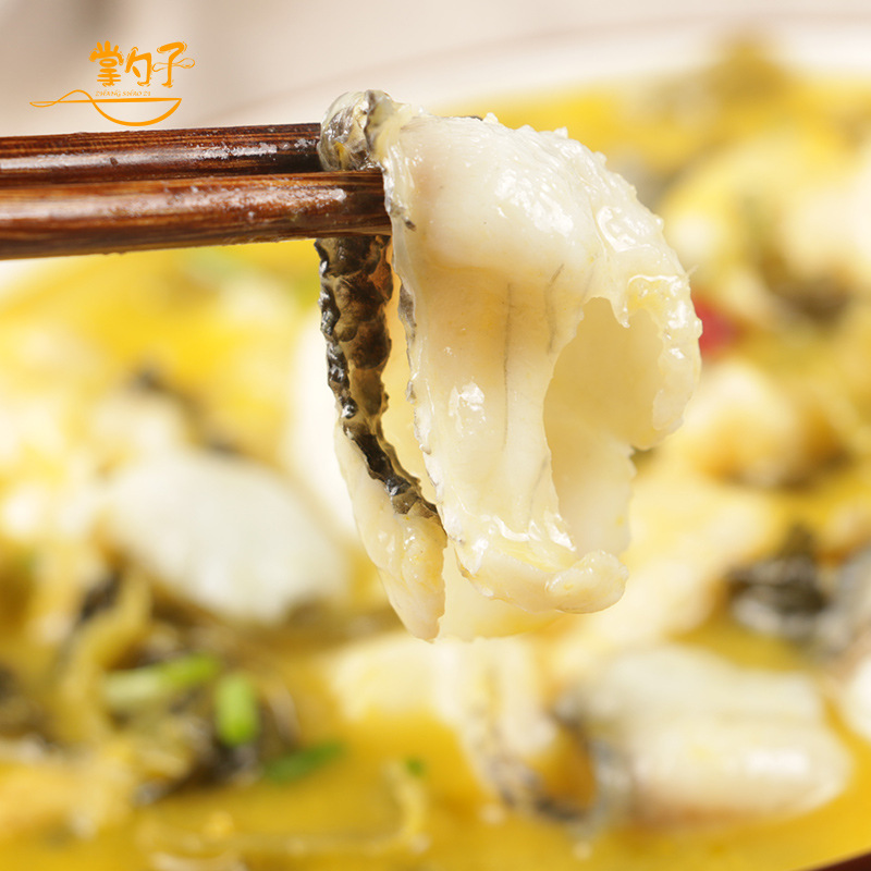 Golden Soup Pickled Fish Commercial No-Paste Blackfish Fillet Frozen Semi-Finished Dish Takeaway Fast Food Pre-Made Dish Lazy Meal 419g