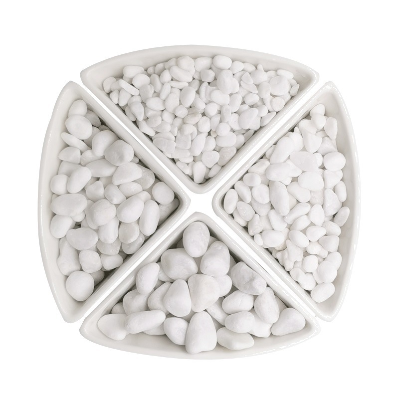 Natural White Pebbles, White Stones, White Marble Garden Gardening Potted Stones, Succulent Paving Courtyard Landscaping