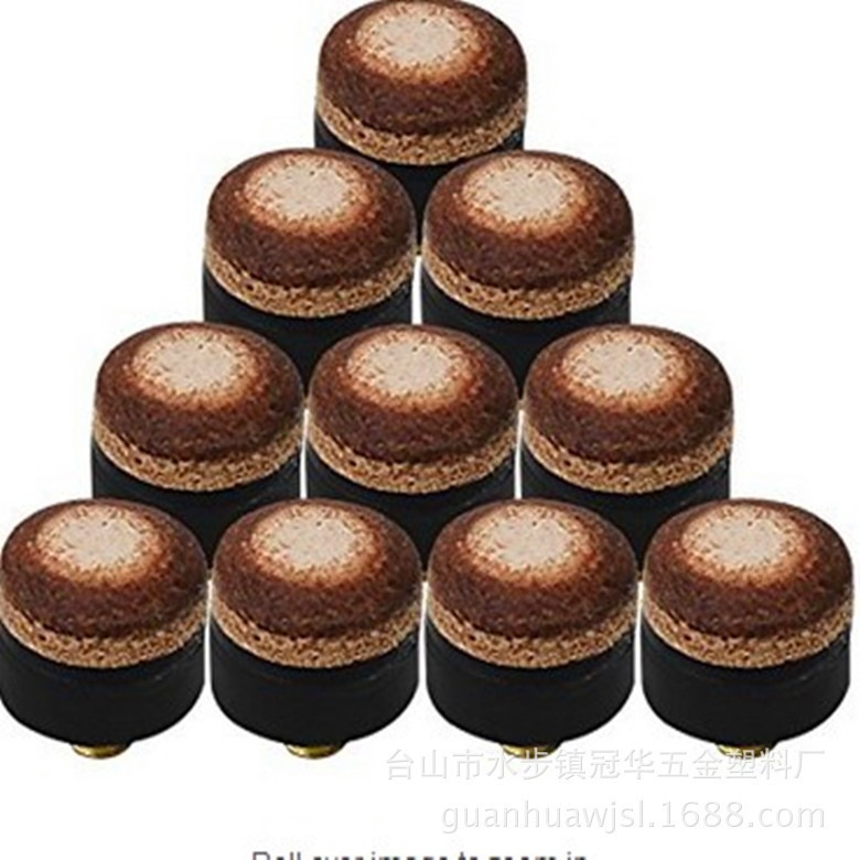 Factory Direct Supply Black 8 Billiard Cue Billiard Gun Head Accessories 10mm Screw Red Leather Head