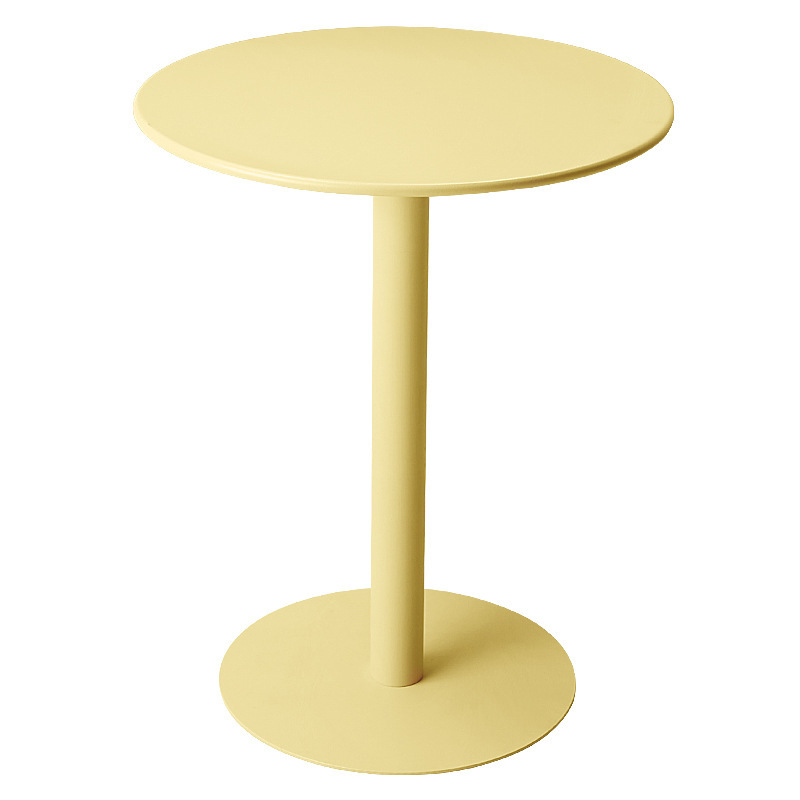 M& Milk Tea Shop Internet Celebrity Ins Style Round Table Small Coffee Table Simple Modern Home Side Table Casual Iron Art Photo Round Dining Table