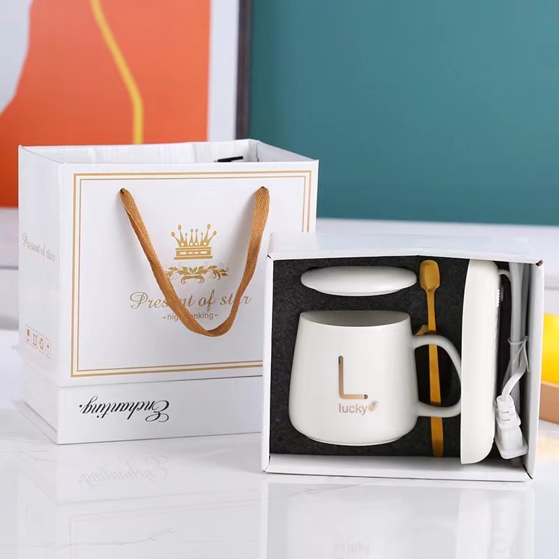 Cross-border 55-degree constant temperature Cup European standard American standard USB plug heating coaster warm Cup Gift Gift Gift mug