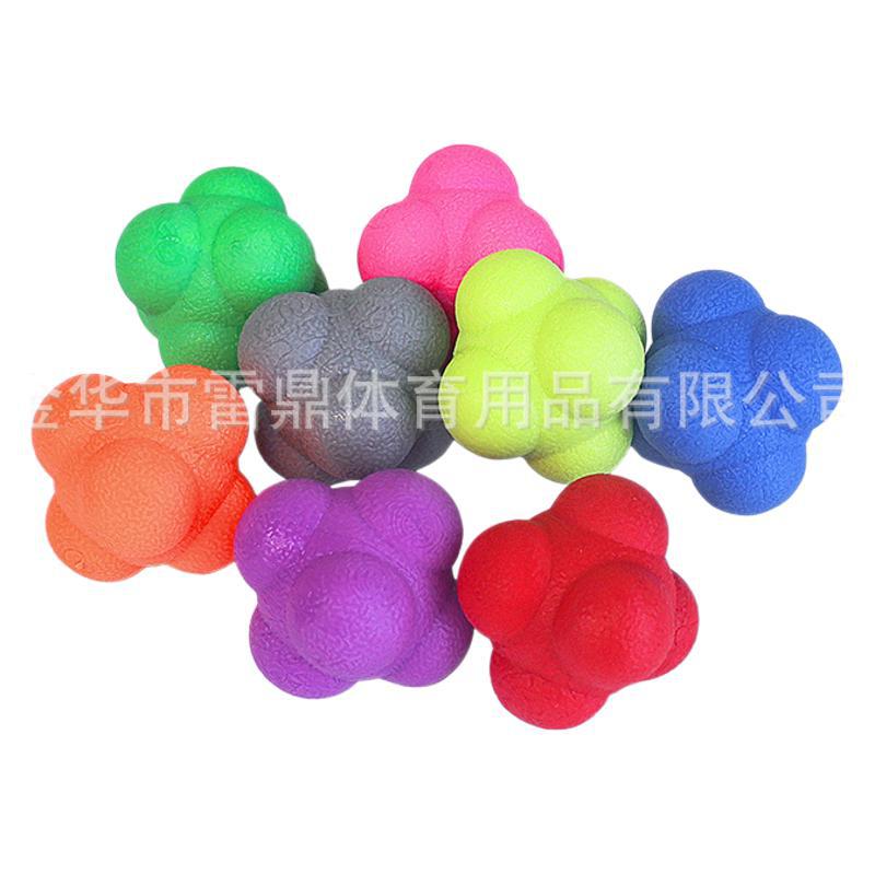 Hexagonal Ball Reaction Ball Sensitive Fitness Ball Asymmetrical Elastic Ball Kidsren's Speed Ball Agility Reaction Trainer,