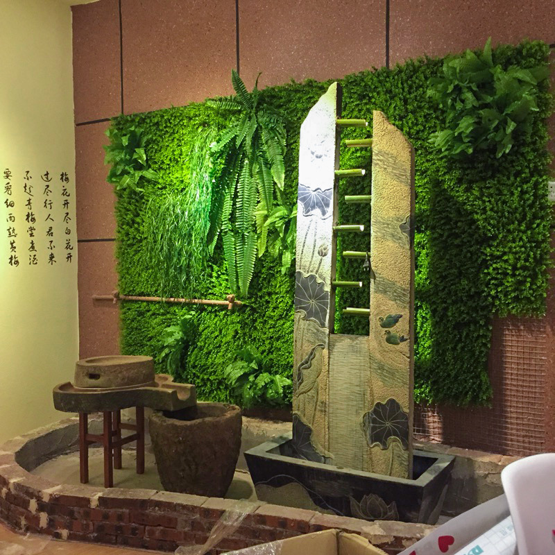 Simulation plant wall eucalyptus background wall plastic fake lawn artificial green wall interior decoration plant flower wall