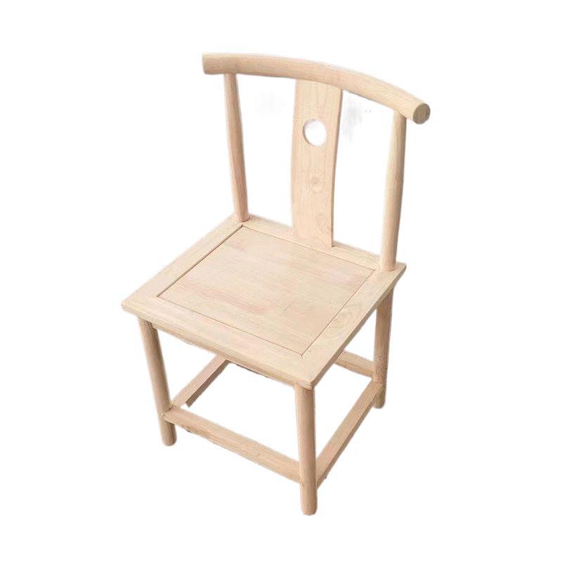 Solid Wood Antique Chair, Southern Elm Hoop Chair, Official Hat Chair, Crescent Chair, Teacher Chair with Tea Table Combination, White Embryo Bulk